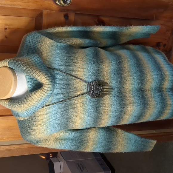 WOOLRICH* long sleeve cowl neck ribbed hem/cuff ombré sweat size XXL - Picture 8 of 11